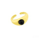 Anello Basic Nero Dorato